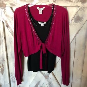 Sequined Tank and shrug set